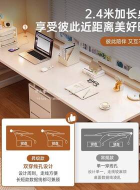 卓尚乾带抽屉YUL室卧作台书桌家用办公桌电台式电工脑桌竞桌椅双