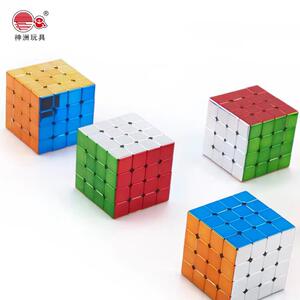 旋风小子电镀阶4魔方玩具磁力s套4装阶顺滑655四阶速拧智力玩具