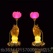 福玻灯 佛灯 璃灯Le佛灯d 高档佛前插灯 水 晶家用莲花灯