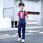 高档元 儿童裤 合唱演出服幼儿园表演服小男学生朗诵女童背带礼旦服