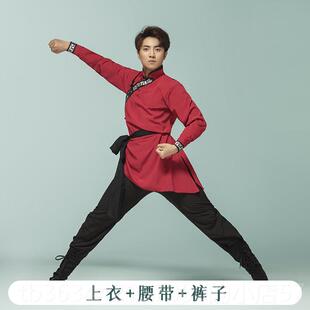 高档蒙古舞蹈服骑装 少数族艺考民草原舞马舞表演 成人男演服出新款