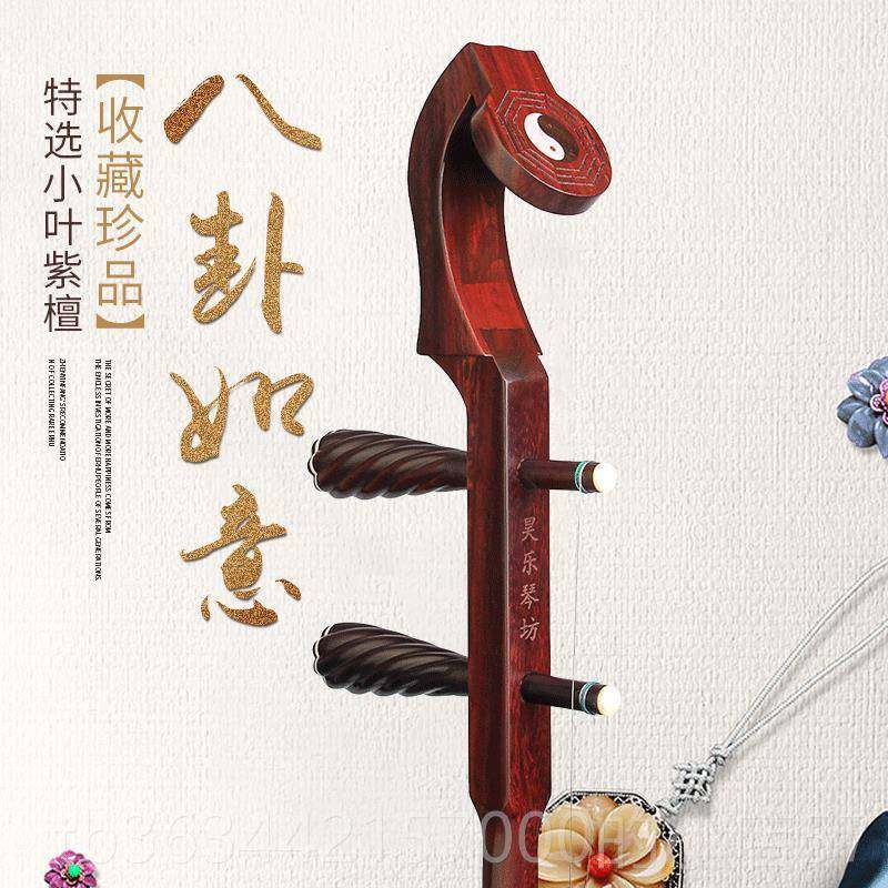 高档老红木收专业六二胡演奏藏 小叶檀明清旧料紫角胡琴