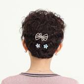 高档假发长中发女长卷真人发丝中老发年妈妈发型羊毛卷半扎可盘发