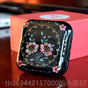 高档平遥壳推光漆器螺钿贝镶拍嵌首饰盒胭脂指盒项炼盒戒盒古装戏