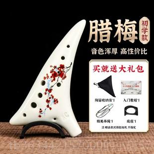 高档陶笛乐器12孔C初学A者入门中音调十二专孔C业陶埙小学生笛子