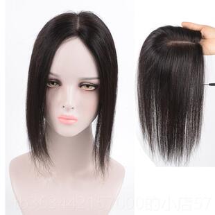 高档假头顶补片 真发假发发盖片发顶 女遮白发蓬松无海痕织补法式