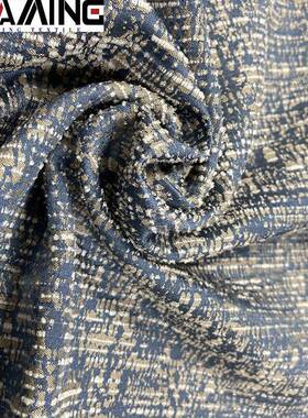 色织布亚麻高精密提枕花格子面料垫窗帘布沙HF10071发坐抱面料大