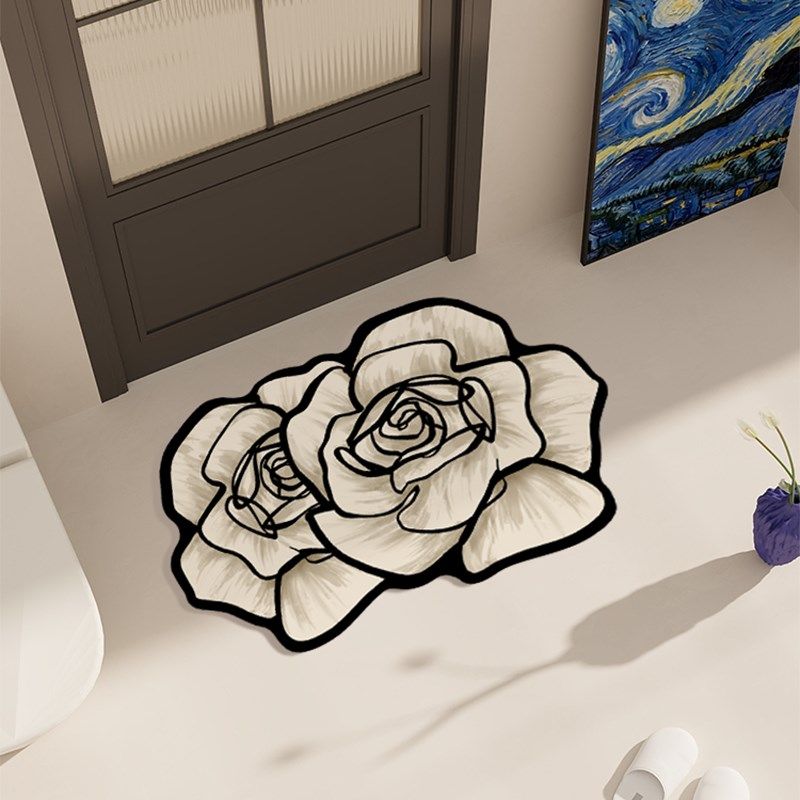 浴室吸水地垫法式奶油风卫生间门口脚垫硅藻泥洗手间门垫厕所地毯,居家布艺,家用脚垫,淘宝优惠券,粉丝福利购,淘宝优惠卷