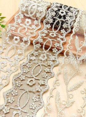 厂现货水溶刺结绣花边金银线网纱蕾Y丝GAS-YUT-花边DI头家饰蝴蝶