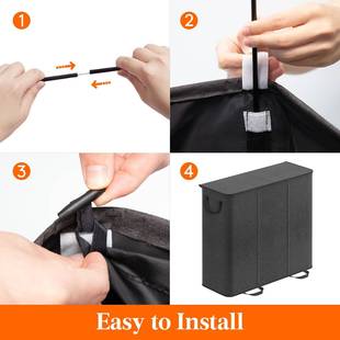 185L升洗3衣篮段超大带收纳桶脏盖衣篮带手柄分隔洗衣分BK575AiG