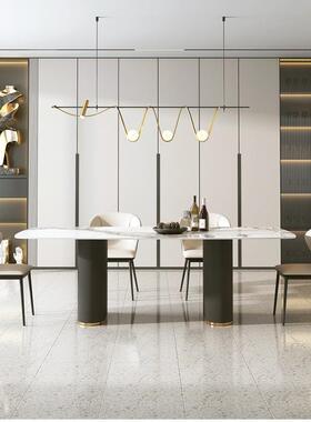 现代奶油SJCZ0001风餐桌小户型钢琴桌烤漆腿桌子家用椅法式板餐桌