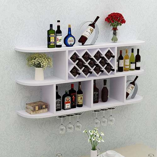 RTSp6rtd现代约简挂酒柜酒架上置物架墙菱壁形酒格餐厅挂壁挂酒柜