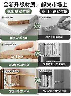 实木收柜储柜OXC物柜客厅靠墙展示家用地多层落置物架书架收纳纳