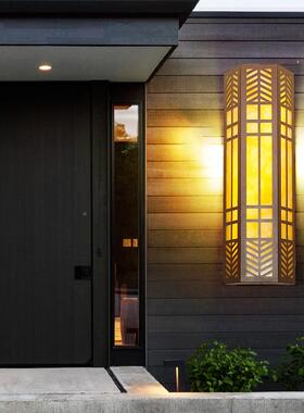 外防雨ld壁灯e中式仿云石酒店别墅复65797古户院制做方庭形庭院灯