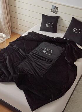 被抱枕子两珊瑚绒2024冬季新款载多F97TM8S9功能办公用室午睡毯车