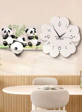 装钟餐厅风装饰画饰创意cp#65221钟表挂画奶油挂钟家用静音挂饭厅