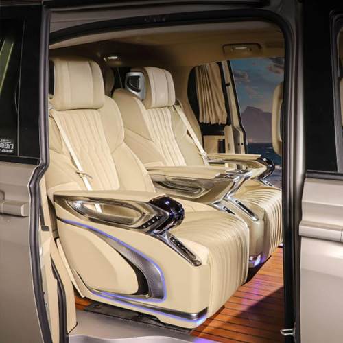 赛那传GL8祺M8威霆0V260IWG商务车改装水晶宝4.航空座椅座沙发床