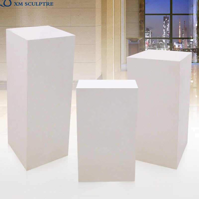 现代白色大理石雕塑展示台