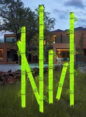 le竹子草坪灯园林景观装饰灯户外d灯公绿色竹子园庭院绿色竹节灯l