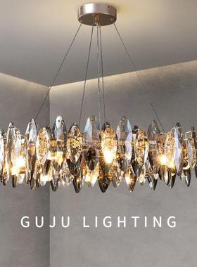 客厅吊灯轻奢水创晶简现代约意餐厅室主灯大气84633家用灯卧具