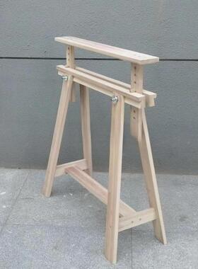 实木升架降简组装桌架支KGJ摄影美术美桌工腿桌脚办公家易具配件