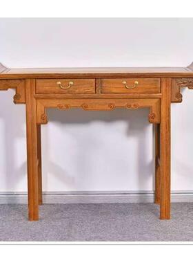 榆台木老翘头案WJW桌实木中式中堂条案供神台玄关桌供佛台香案几