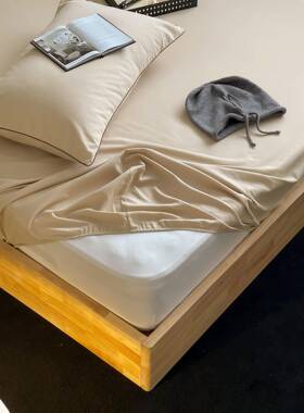 100长绒AFQ棉高纯支加厚磨单毛丨棉床笠件床罩全包床笠套纯色贡缎