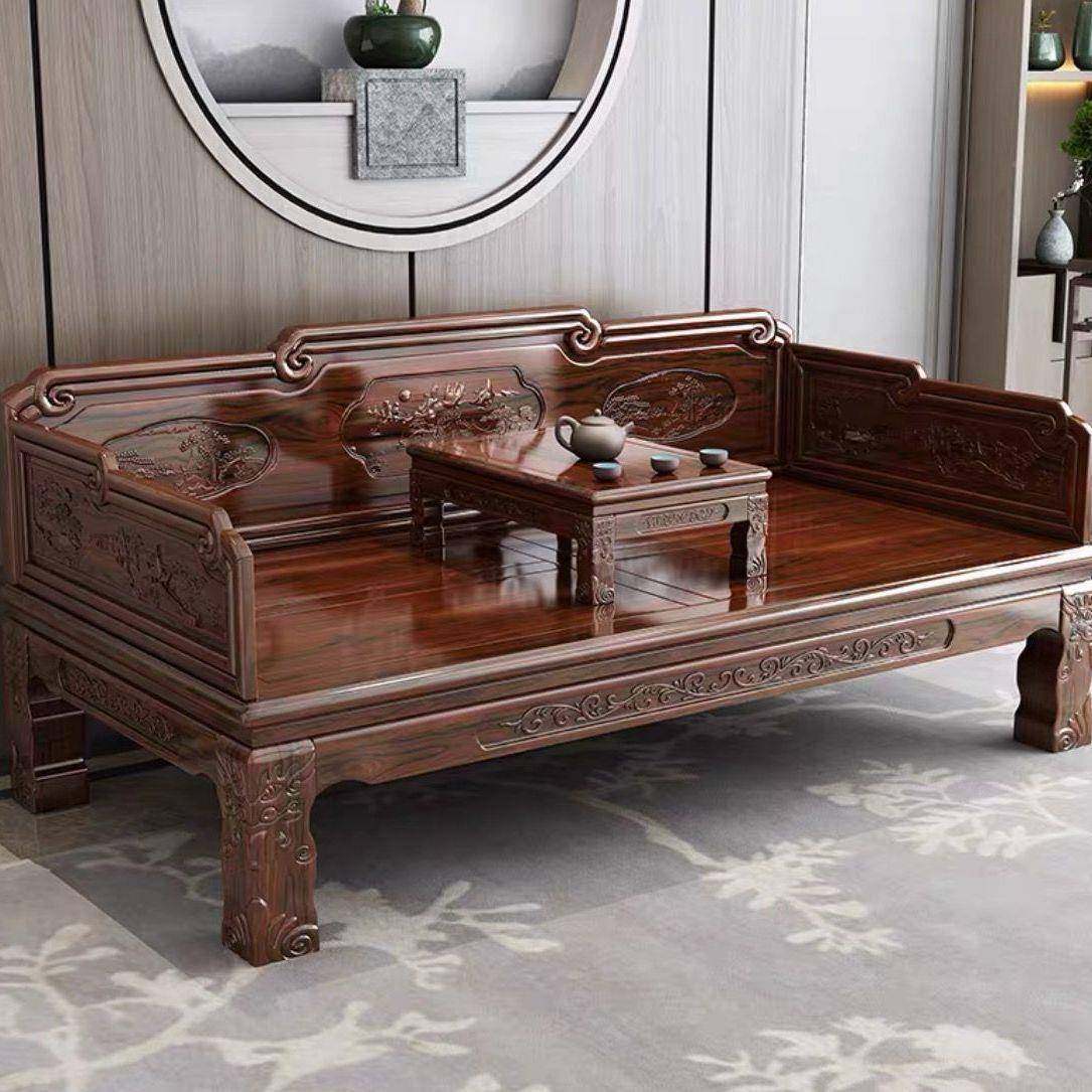 罗汉床典新中式木仿JQU古沙发实清古民宿原木金花梨木雕明花罗汉,鲜花速递/花卉仿真/绿植园艺,其它园艺用品,淘宝优惠券,粉丝福利购,淘宝优惠卷