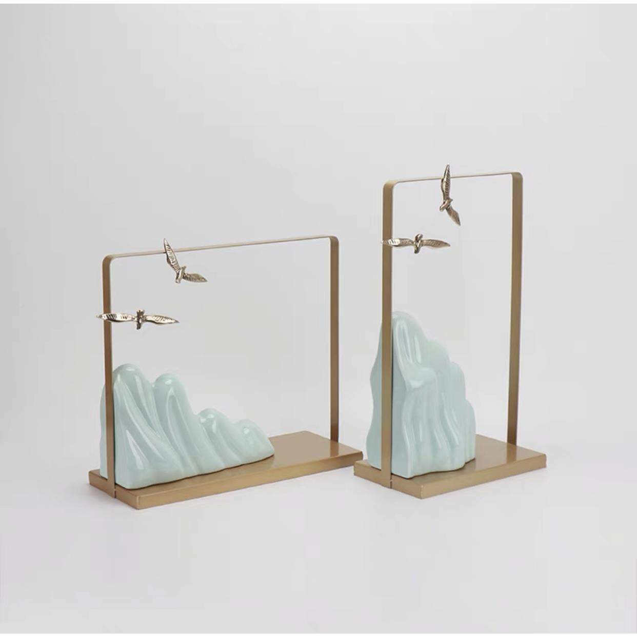 茶新中式居陶瓷假山摆件艺术家饰品客厅茶BJ1102室式几玄关柜中软