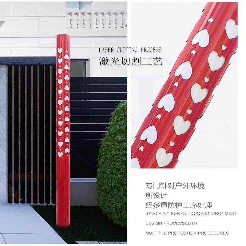 圆形方形花不锈钢拉林丝庭院园小区公园灯广场户外景观庭割TYD-00