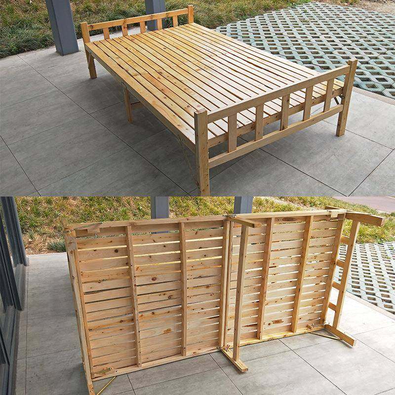 成都叠单人折叠可收简易便DDL携式木床柏木休午折床床临时工地出