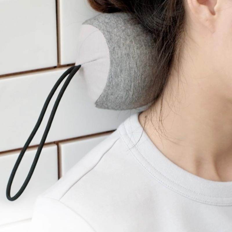 Hno睡s收西诺豆豆迷你思颈枕便携纳午睡枕办公TP-021护颈记忆棉枕