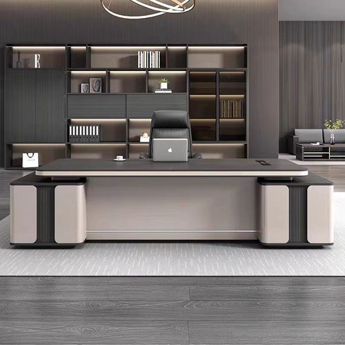 老板办公桌简约现代桌椅组合轻奢董事长办公室总裁大班台经理室桌