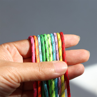 前田鞋带适配耐克细鞋带蓝色红色登山徒步旅游鞋户外靴鞋带编织线