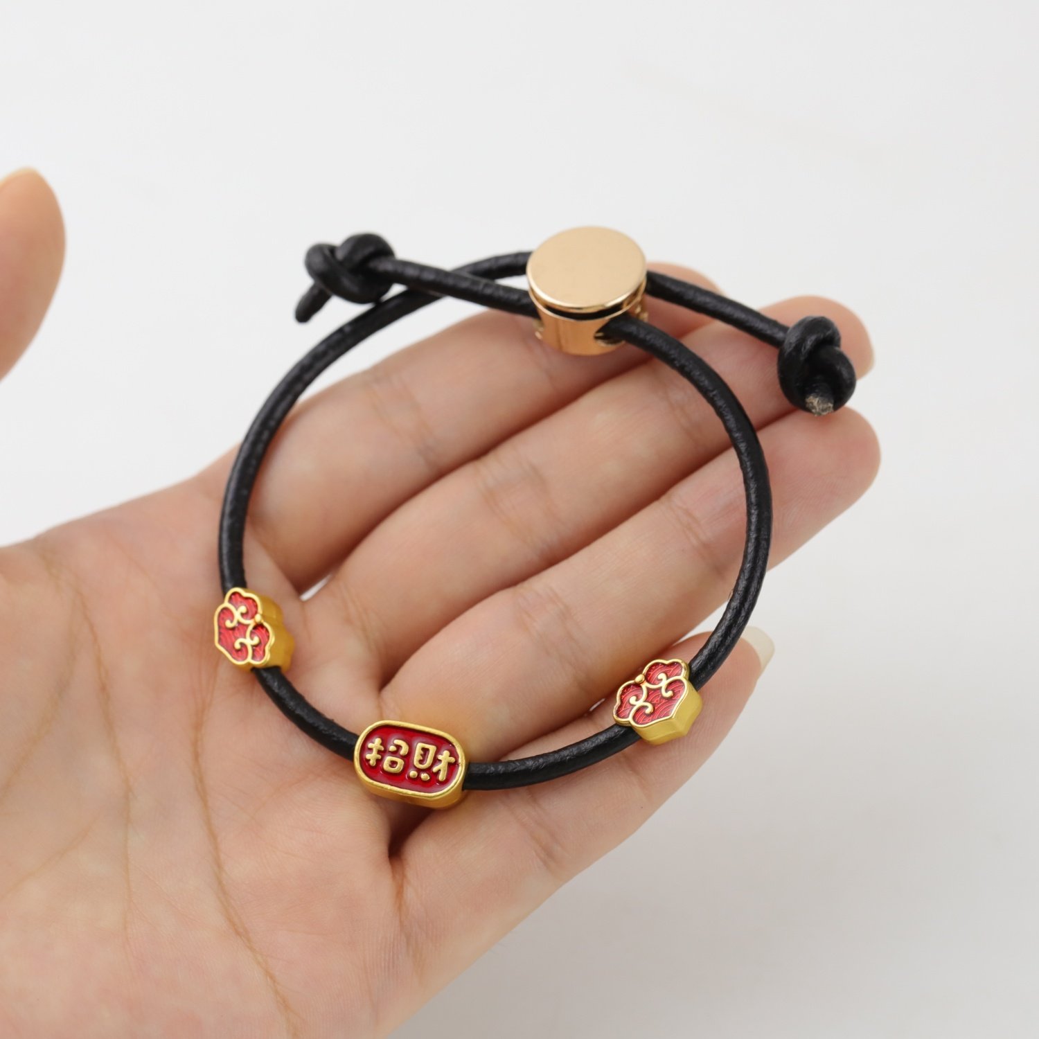 国潮手工编织皮绳手链男女可调节转运珠中式串珠饰品情侣新年礼物,服饰配件/皮带/帽子/围巾,其他配件,淘宝优惠券,粉丝福利购,淘宝优惠卷