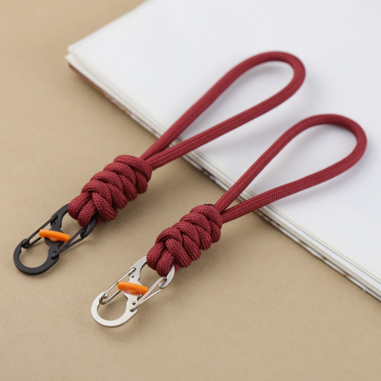 手工编织8字扣带锁扣钥匙扣挂绳防丢多用S钩扣红色挂件绳包包挂绳,服饰配件/皮带/帽子/围巾,钥匙扣,淘宝优惠券,粉丝福利购,淘宝优惠卷
