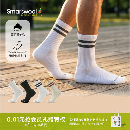 Smartwool区域轻量减震中筒袜