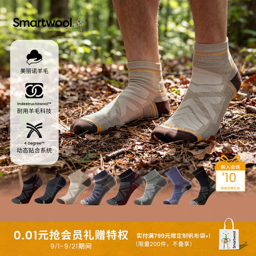 Smartwool徒步减震低帮袜踝袜