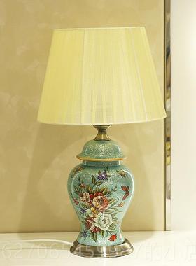 正品 古古典欧式陶瓷灯 复卧室床头灯客厅装台饰摆设家居装饰品摆