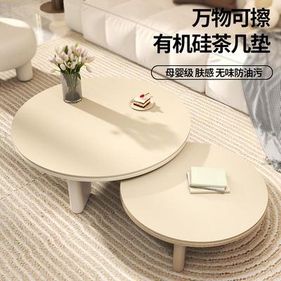 小圆桌桌布防水防油免洗硅胶桌垫茶几防滑垫布圆形餐桌垫组合桌垫