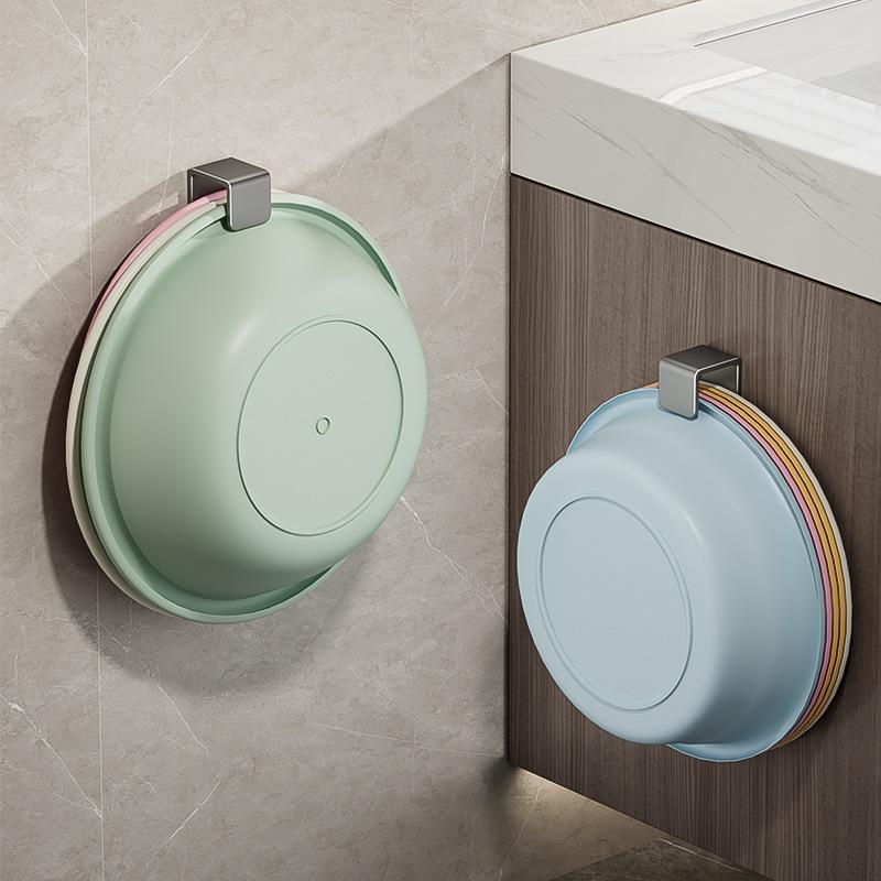 脸盆厕所浴盆免打孔壁挂式收纳置物架子卫生间神器婴儿盆架子挂钩