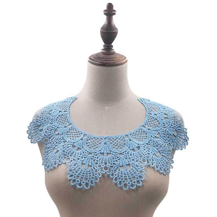 水溶蕾丝 刺绣胸花 立体绣花领花 涤光丝 镂空假领子