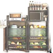 EMP厨房物架置物架宿舍特网厚超厚果能蔬收纳架多功家庭篮储物架