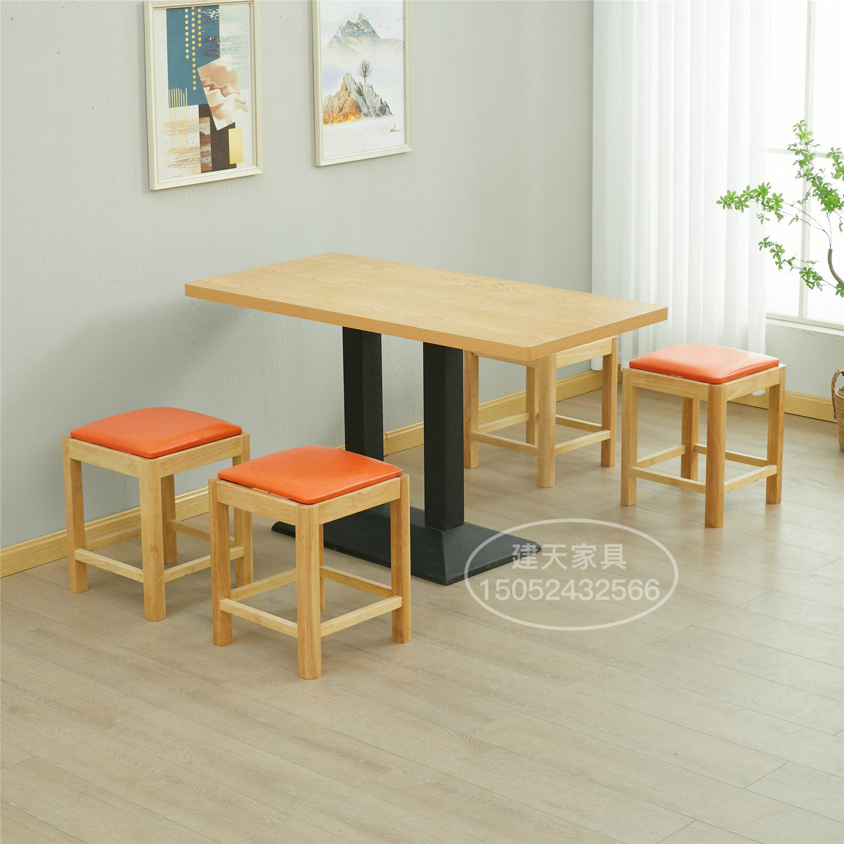 商用实木凳子快餐小吃奶茶面馆甜品麻辣烫粉简约饭店汉堡新疆包邮,住宅家具,板木餐桌,淘宝优惠券,粉丝福利购,淘宝优惠卷