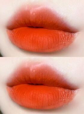 暖桔色橙色系列雾面口红持久不沾杯明亮元气少女滋润显白网红平价