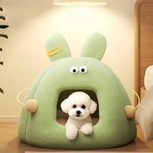 日本狗窝封闭式 保暖 安全感小型犬狗房子小狗睡窝比熊泰迪冬季