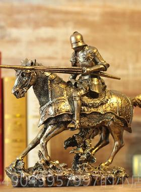 高档中世武士盔甲吧型覆古罗纪模马盔甲战士创意酒装饰工艺骑士战