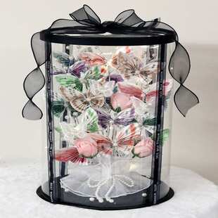 蝴蝶有钱花手工礼盒材料包生日蛋糕礼盒有钱花束.女神节