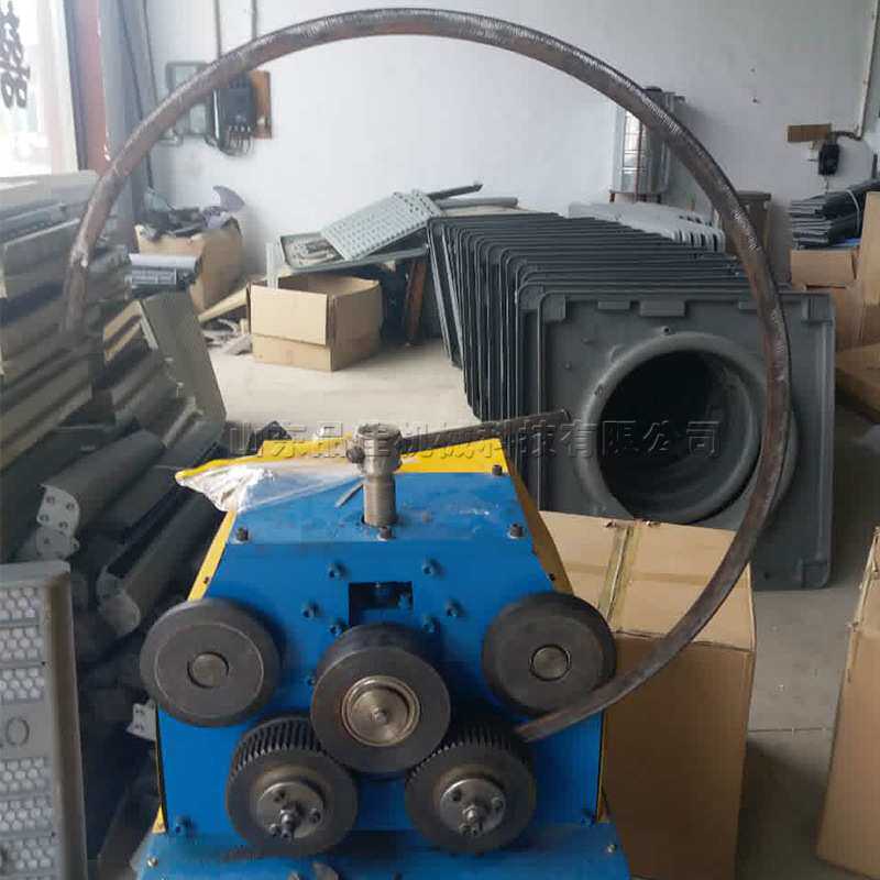 数控全自动角钢卷圆机 角铁内外翻卷机 小直径角钢弯弧机