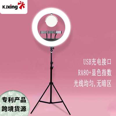 16寸USB充电补光灯 网红主播手机拍摄灯 ringlight自动拍摄补光灯